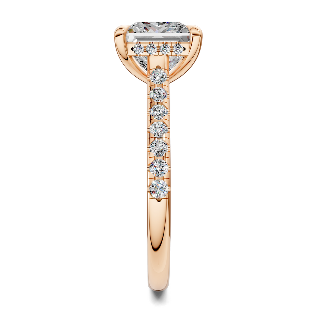 Hollie Hidden Halo Cathedral Pavé Ring