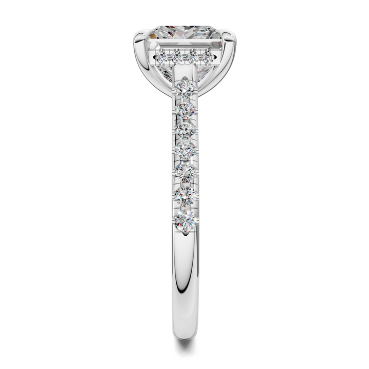 Hollie Hidden Halo Cathedral Pavé Ring