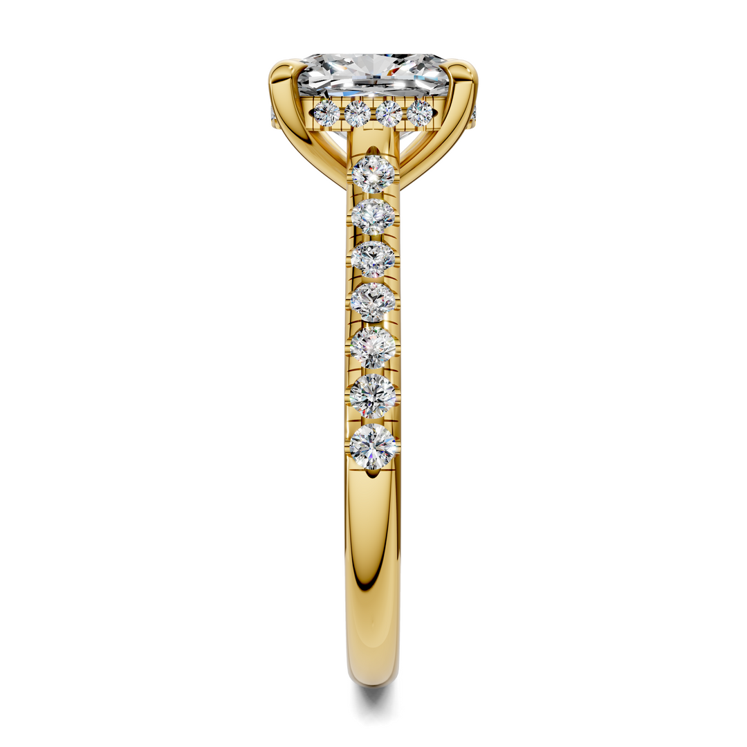 Hollie Hidden Halo Cathedral Pavé Ring
