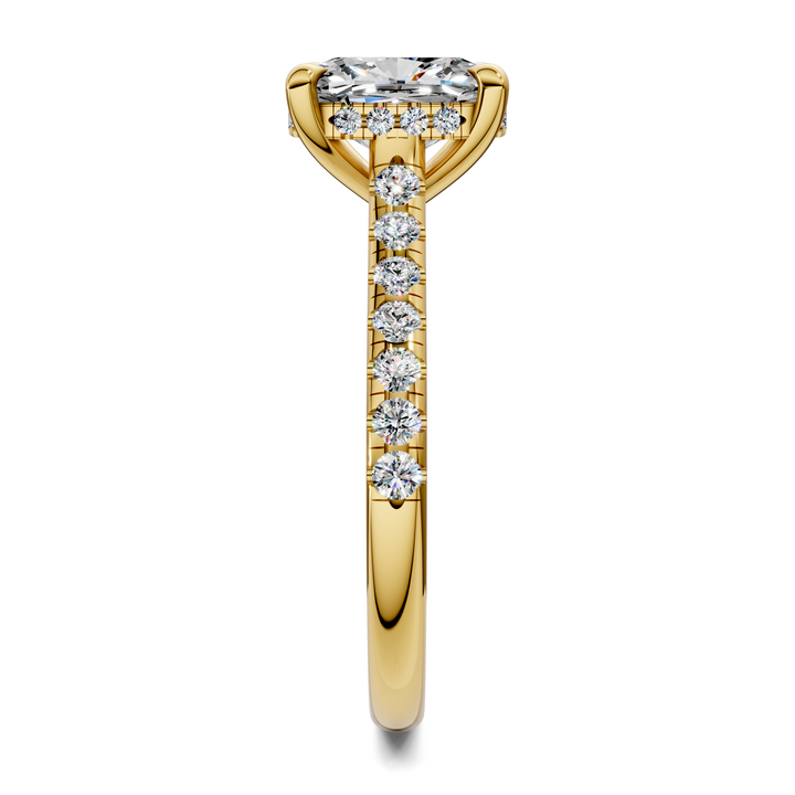 Hollie Hidden Halo Cathedral Pavé Ring