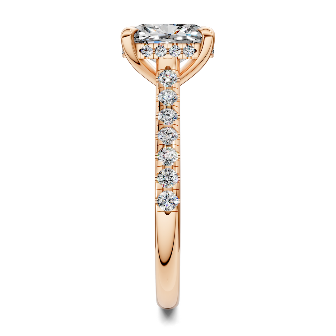 Hollie Hidden Halo Cathedral Pavé Ring
