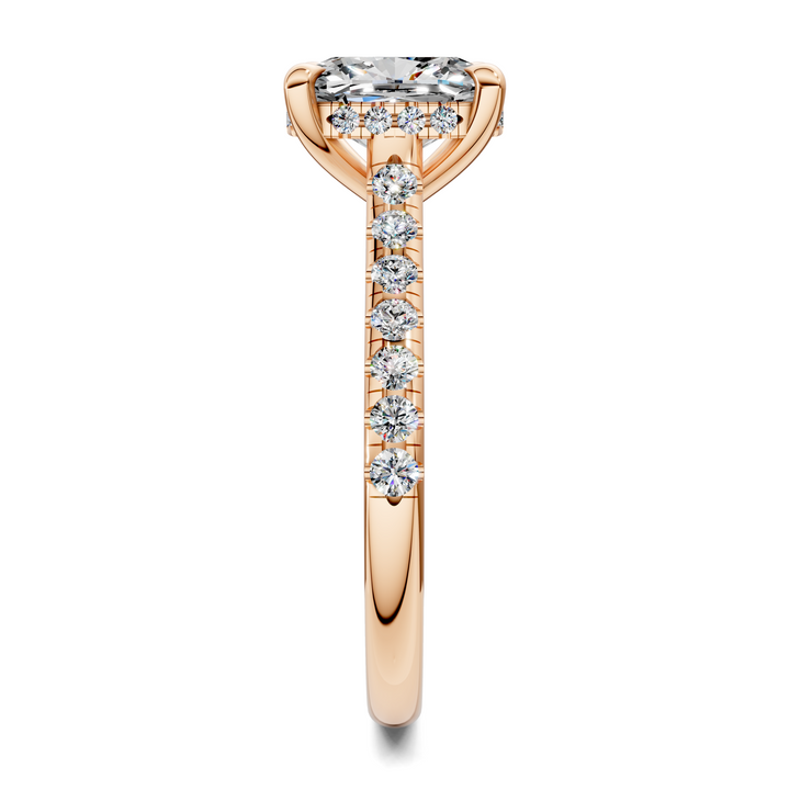 Hollie Hidden Halo Cathedral Pavé Ring