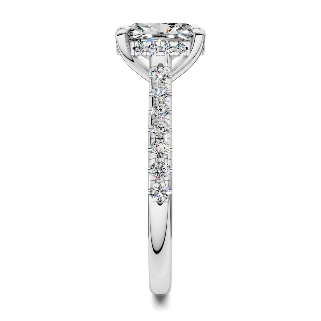Hollie Hidden Halo Cathedral Pavé Ring