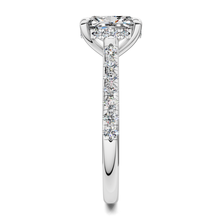 Hollie Hidden Halo Cathedral Pavé Ring