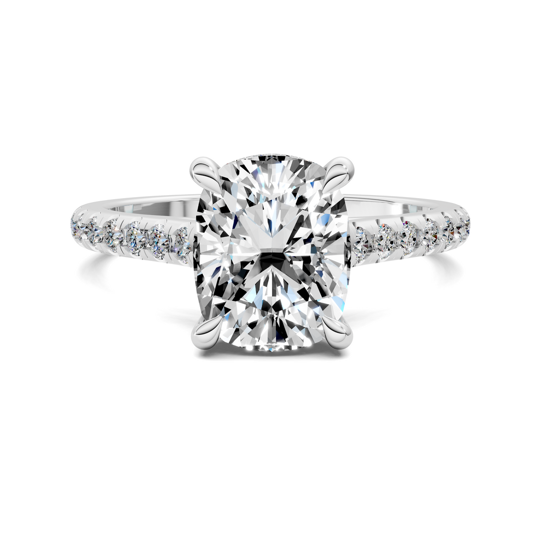 Hollie Hidden Halo Cathedral Pavé Ring