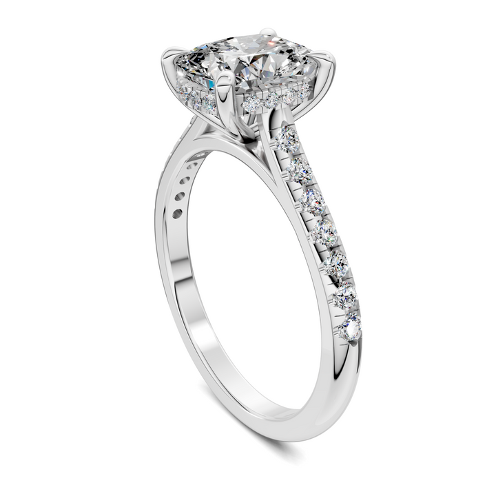 Hollie Hidden Halo Cathedral Pavé Ring