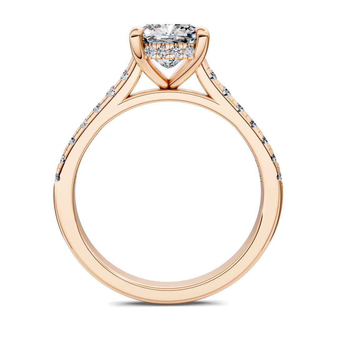 Hollie Hidden Halo Cathedral Pavé Ring