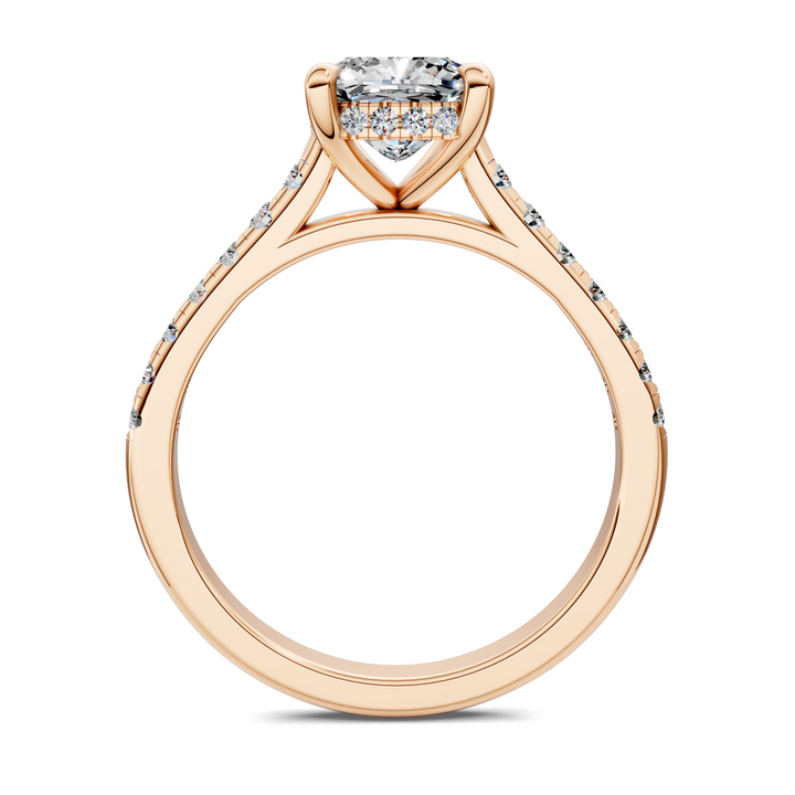Hollie Hidden Halo Cathedral Pavé Ring