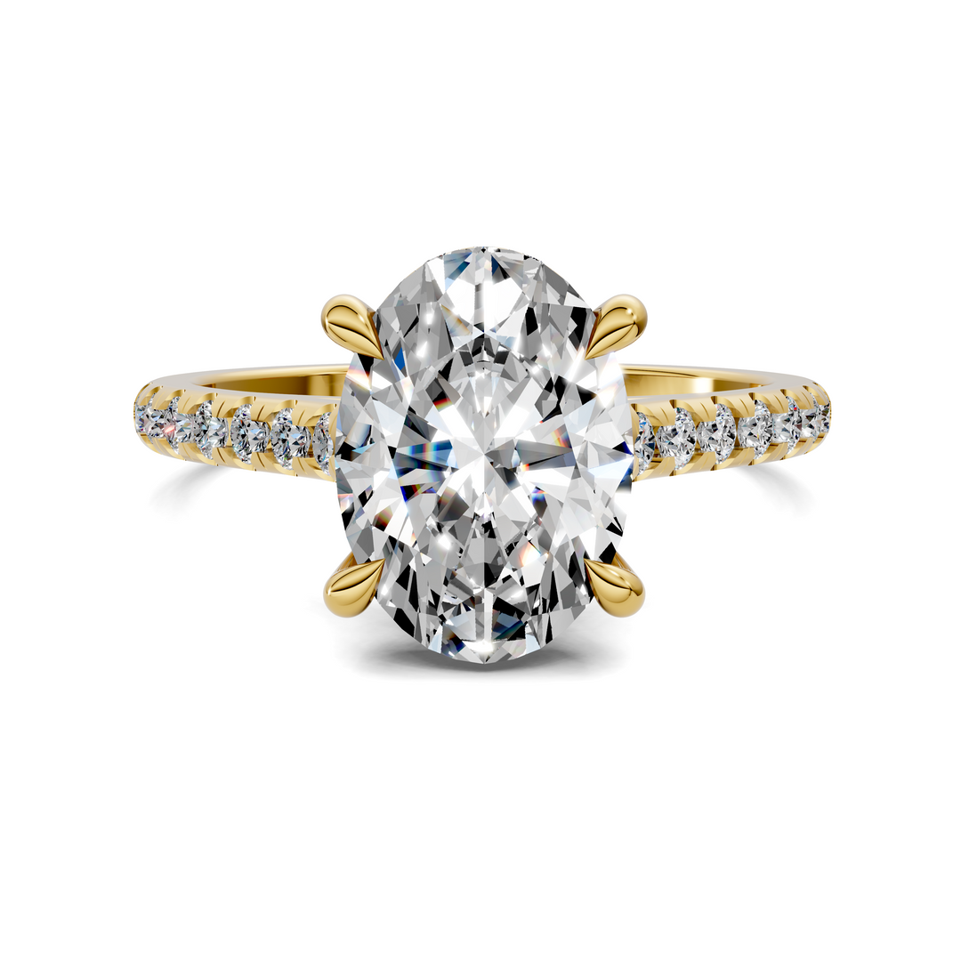 Hollie Hidden Halo Cathedral Pavé Ring