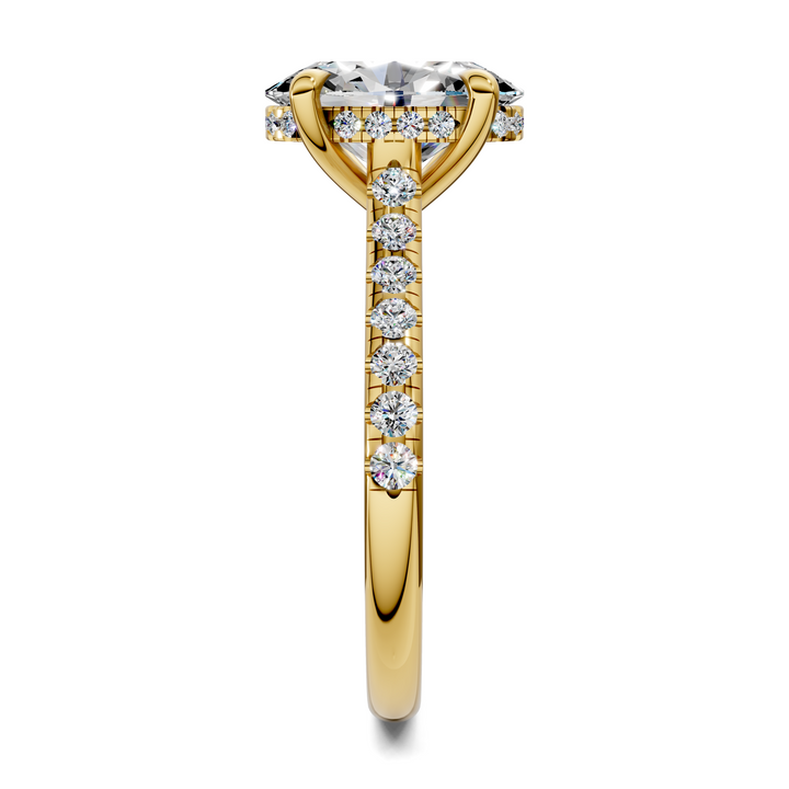Hollie Hidden Halo Cathedral Pavé Ring