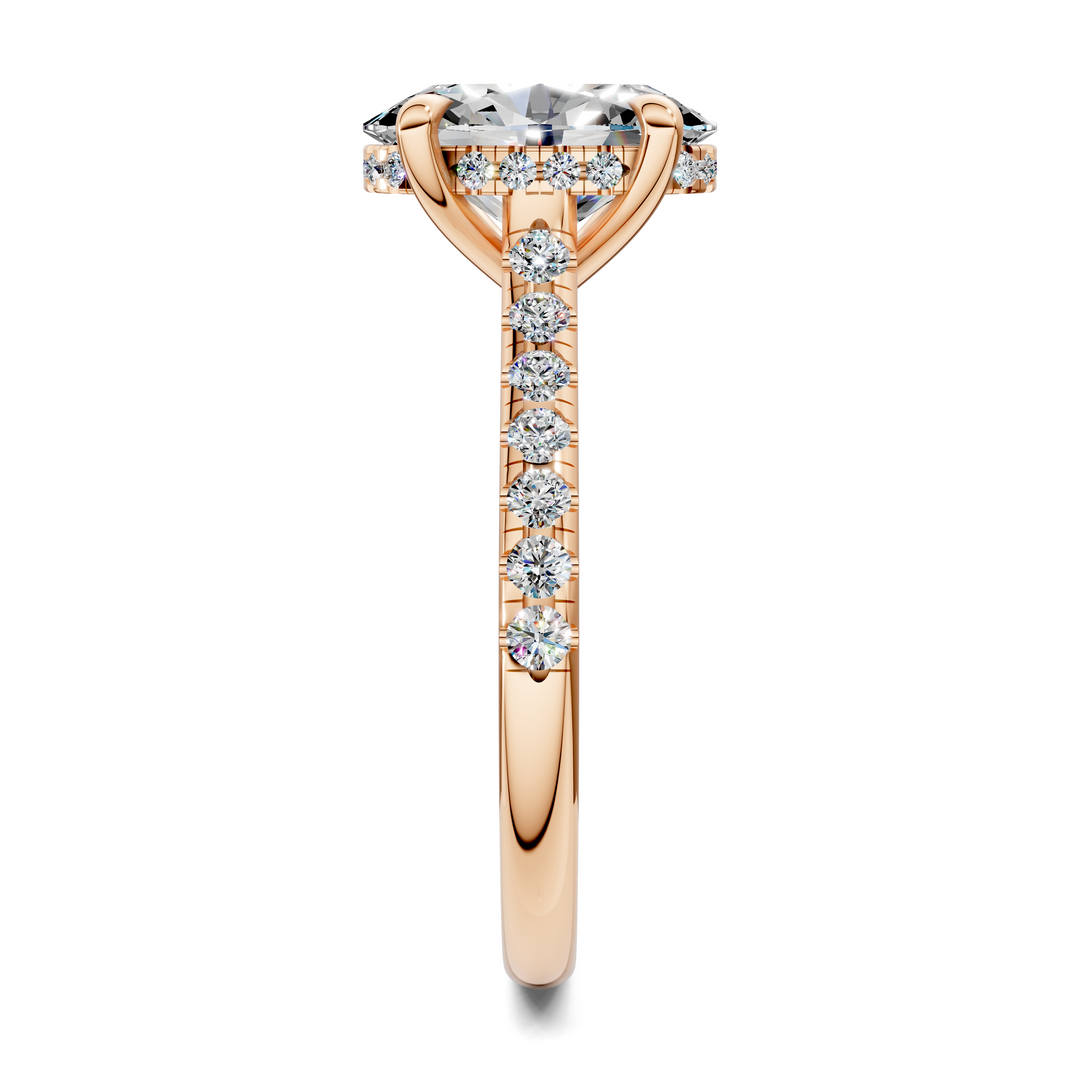 Hollie Hidden Halo Cathedral Pavé Ring