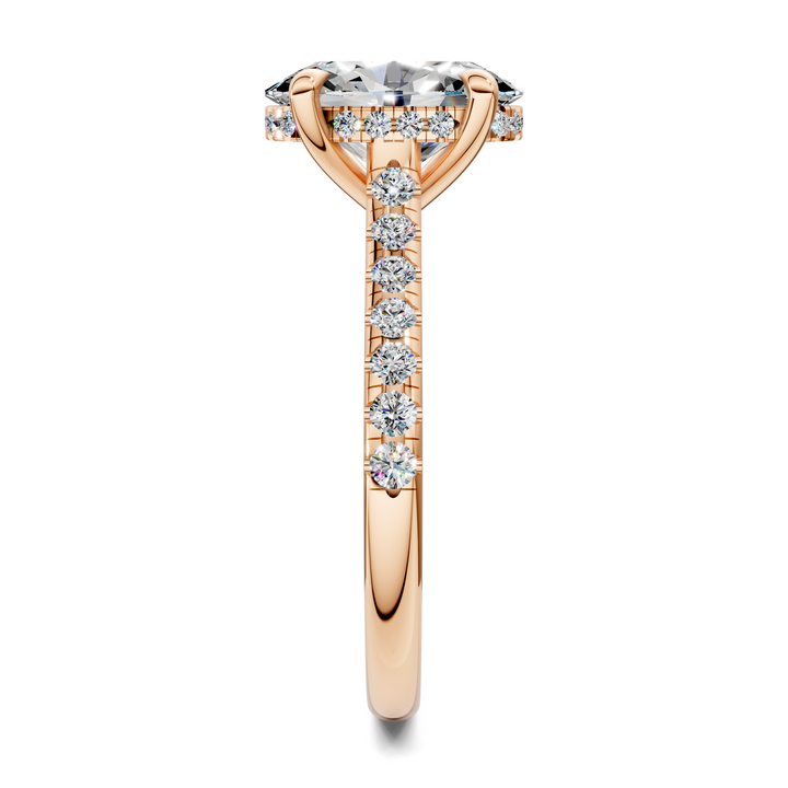 Hollie Hidden Halo Cathedral Pavé Ring