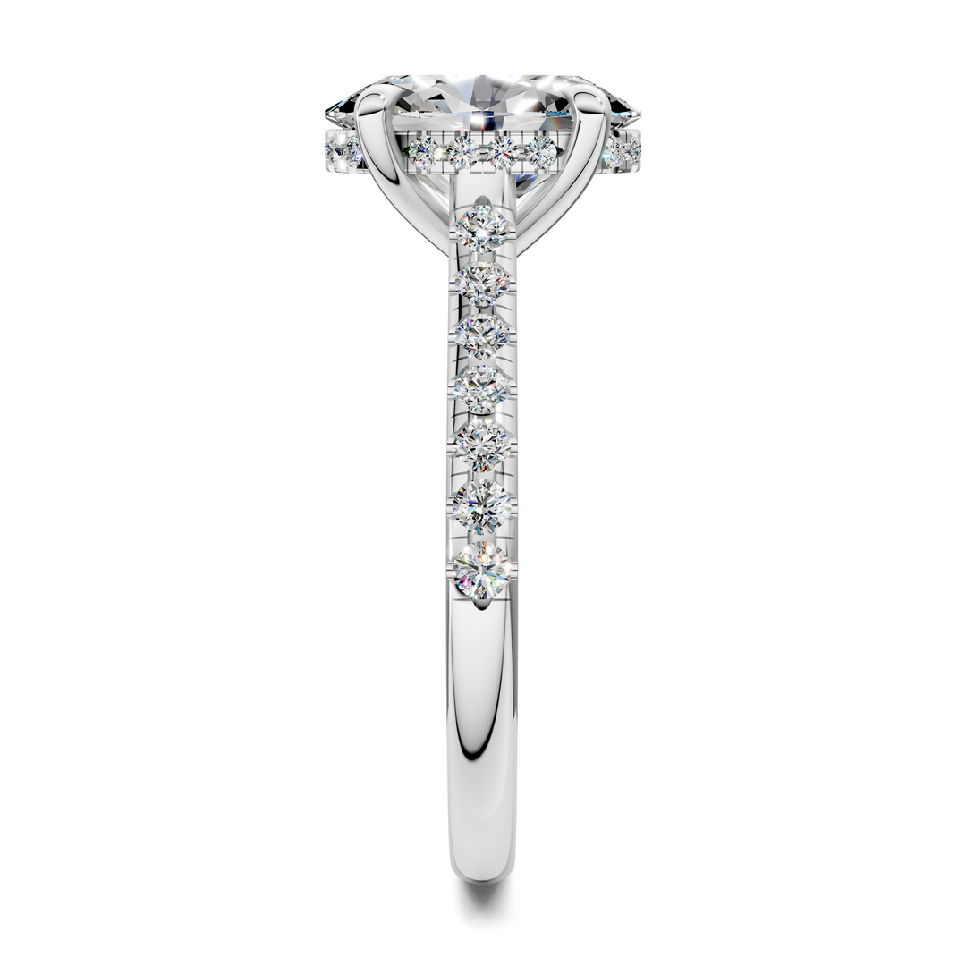 Hollie Hidden Halo Cathedral Pavé Ring
