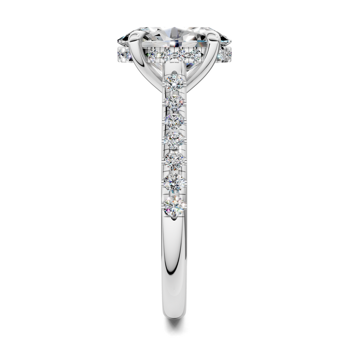Hollie Hidden Halo Cathedral Pavé Ring