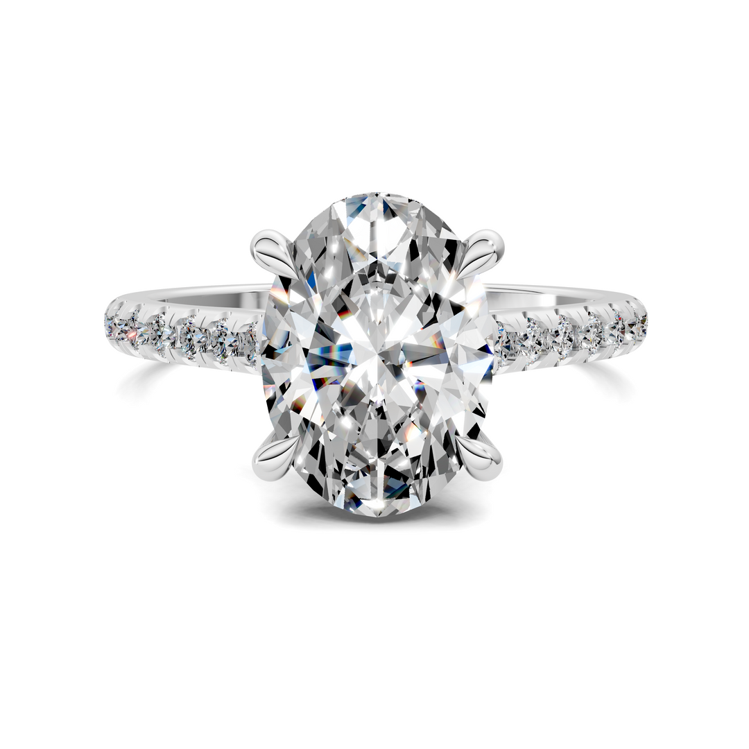 Hollie Hidden Halo Cathedral Pavé Ring