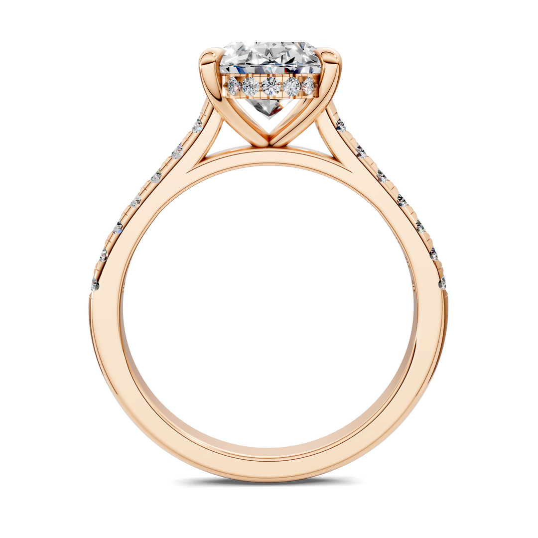 Hollie Hidden Halo Cathedral Pavé Ring