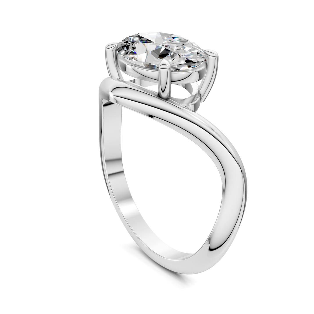Amie East-West Sculptural Ring Setting