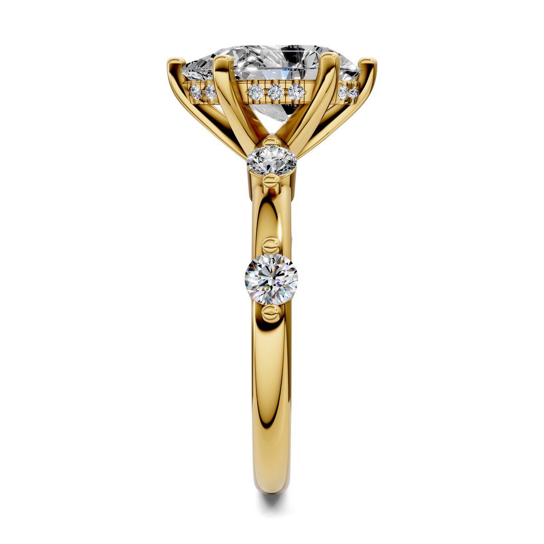 Serena Hidden Halo Accent Ring