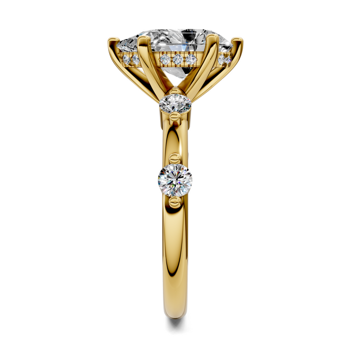 Serena Hidden Halo Accent Ring