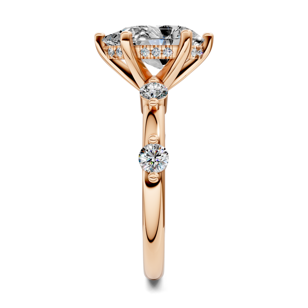 Serena Hidden Halo Accent Ring