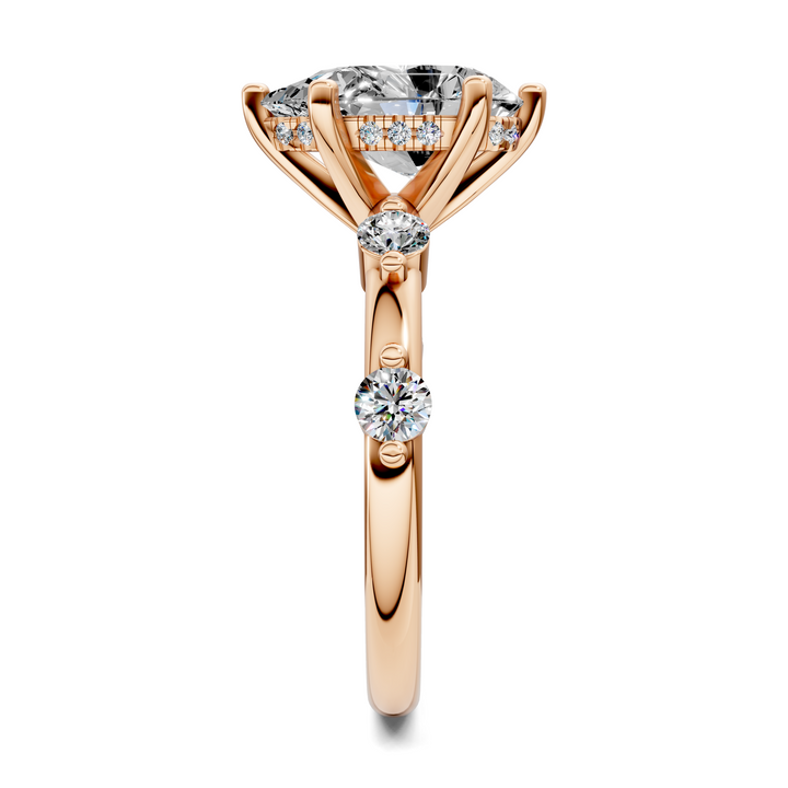 Serena Hidden Halo Accent Ring