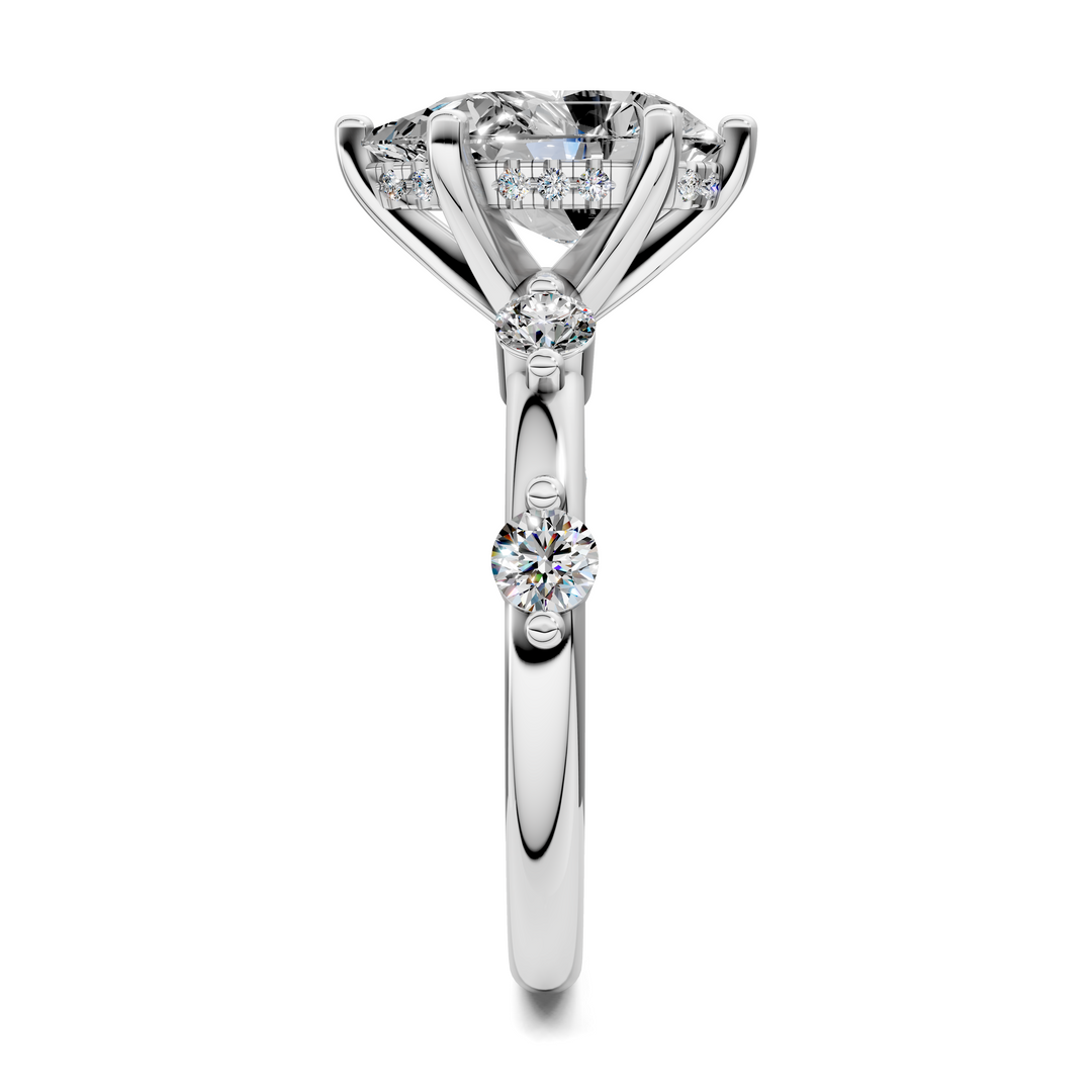 Serena Hidden Halo Accent Ring