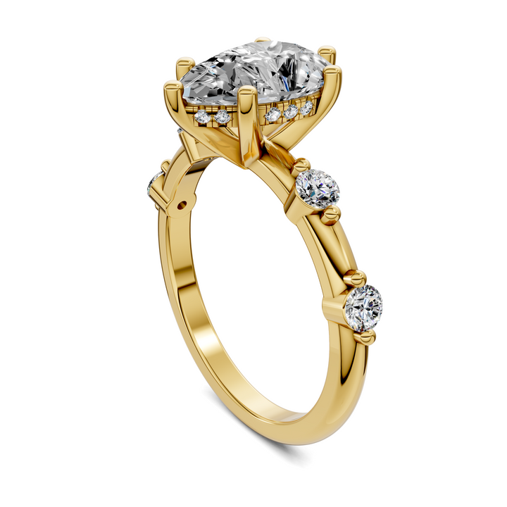 Serena Hidden Halo Accent Ring