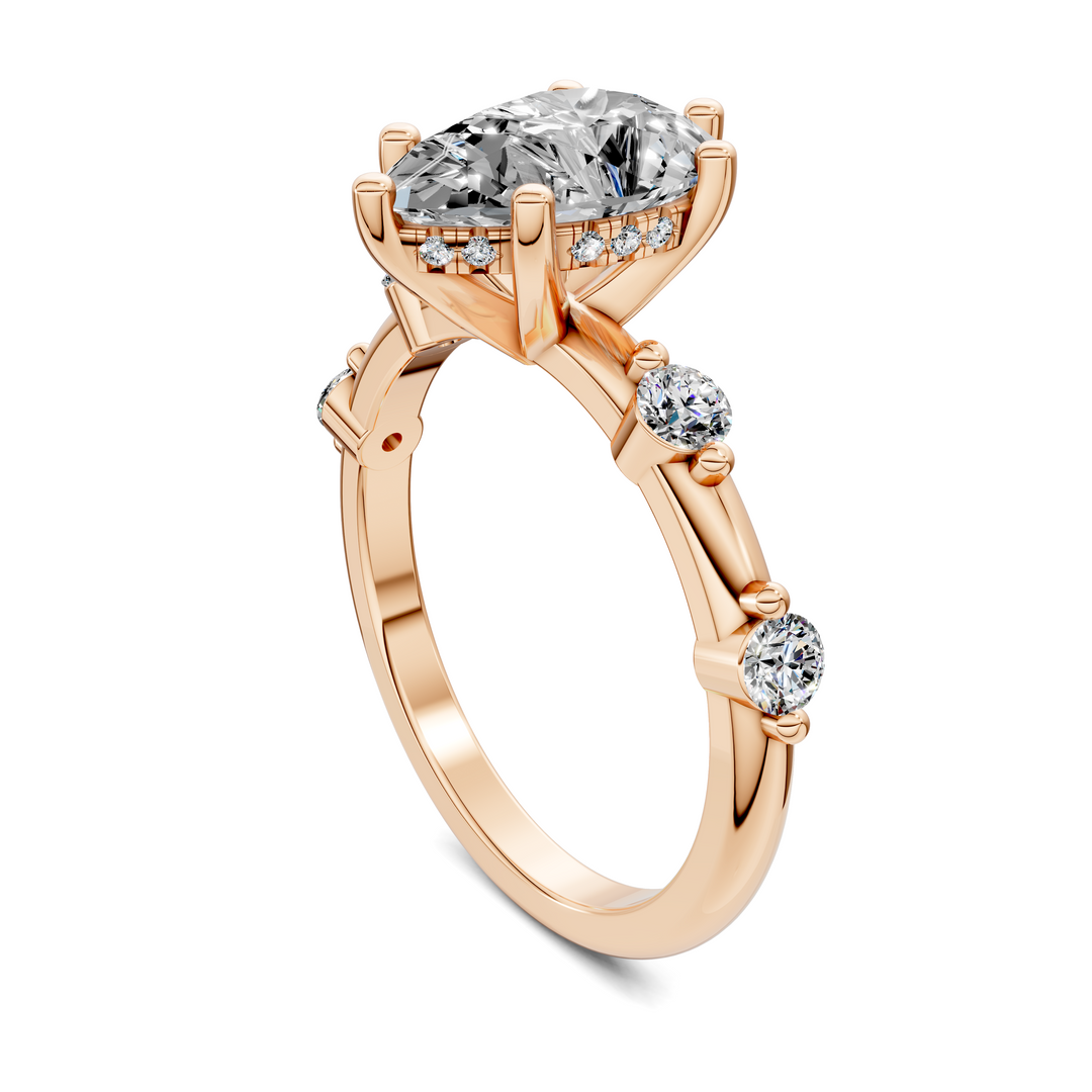 Serena Hidden Halo Accent Ring Setting