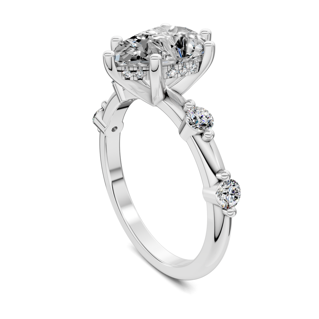 Serena Hidden Halo Accent Ring
