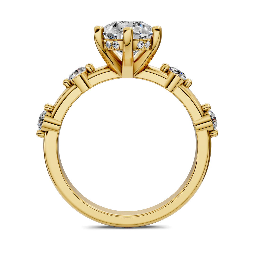 Serena Hidden Halo Accent Ring Setting