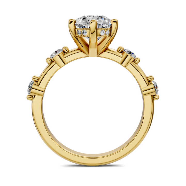 Serena Hidden Halo Accent Ring
