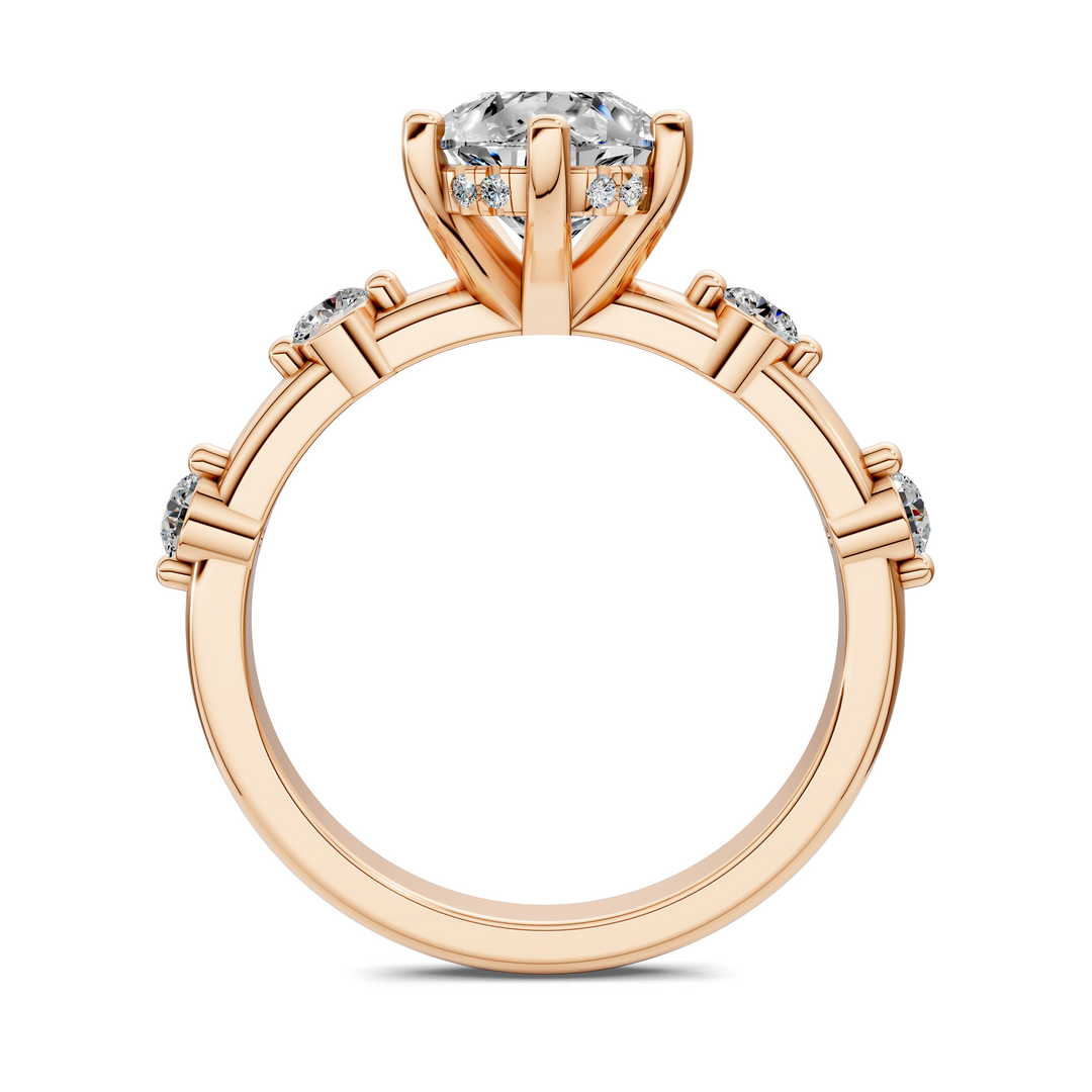 Serena Hidden Halo Accent Ring