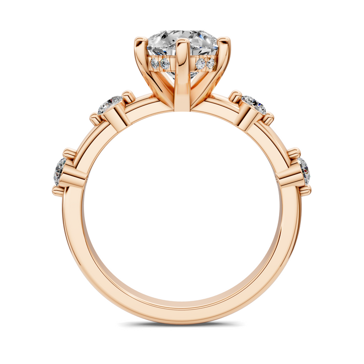 Serena Hidden Halo Accent Ring