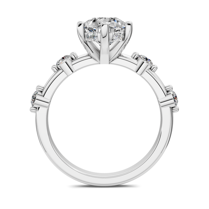 Serena Hidden Halo Accent Ring Setting
