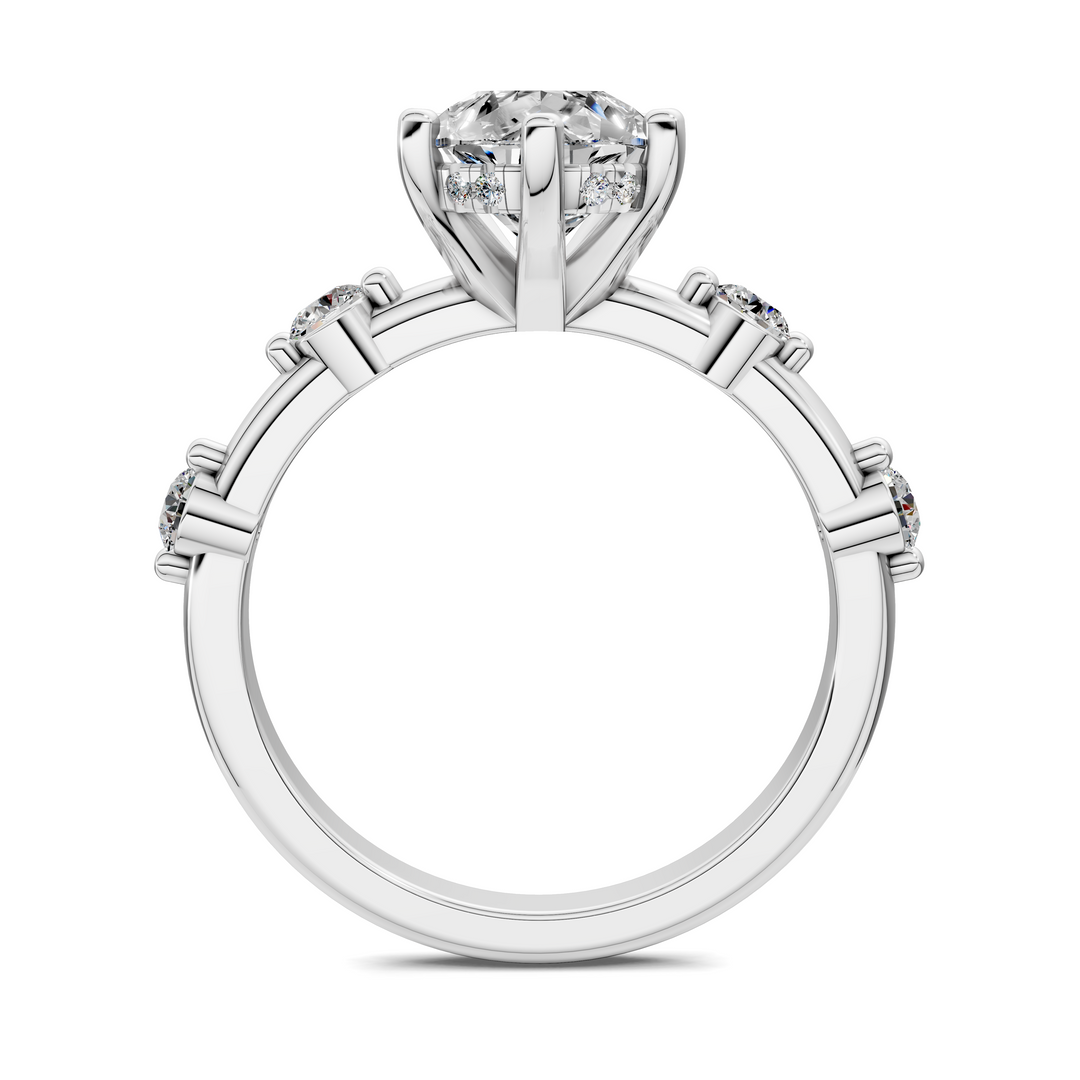 Serena Hidden Halo Accent Ring