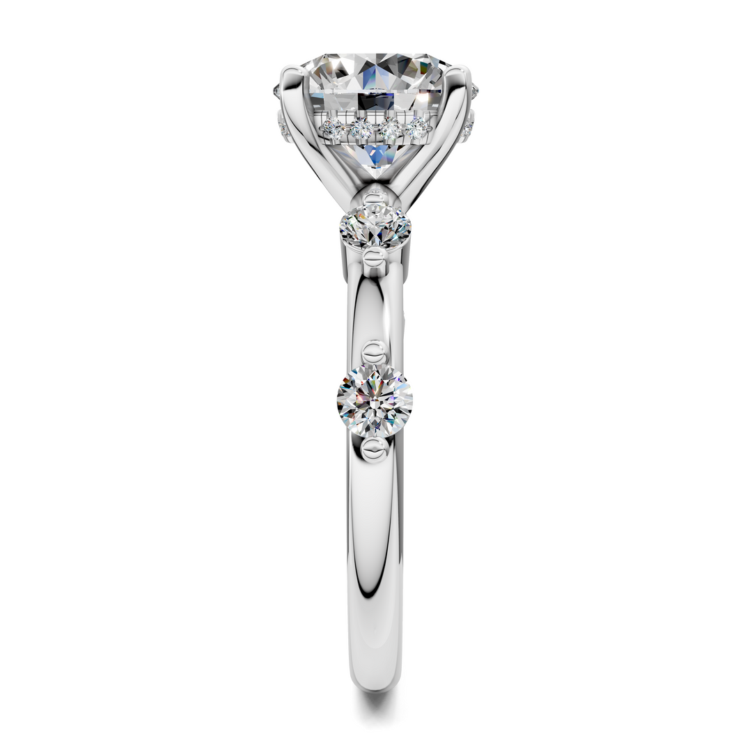 Serena Hidden Halo Accent Ring