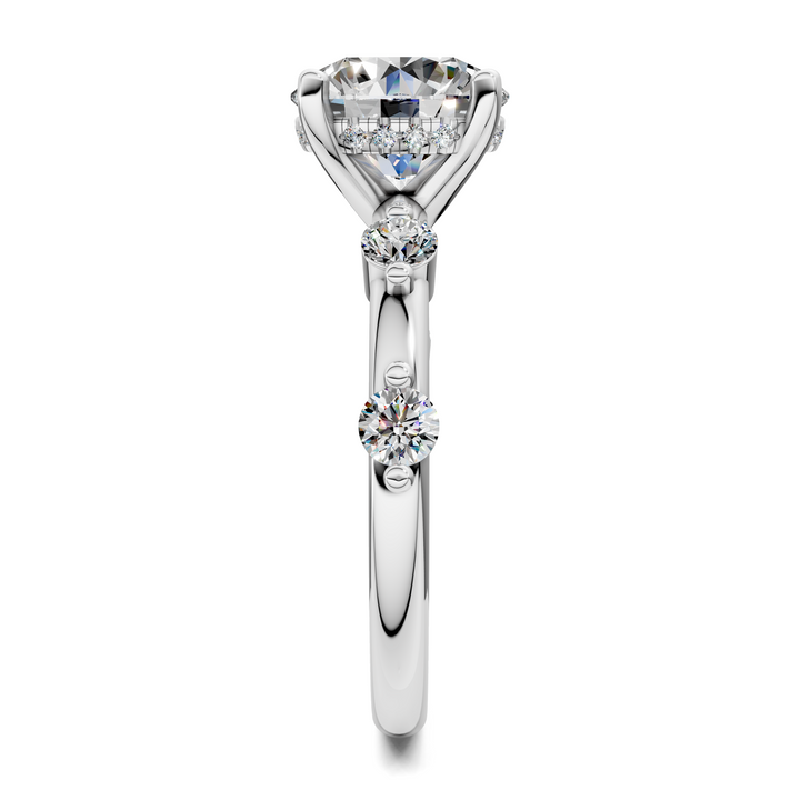 Serena Hidden Halo Accent Ring