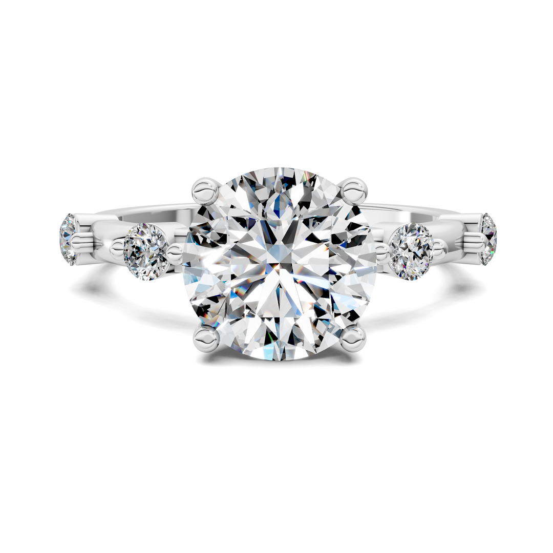 Serena Hidden Halo Accent Ring