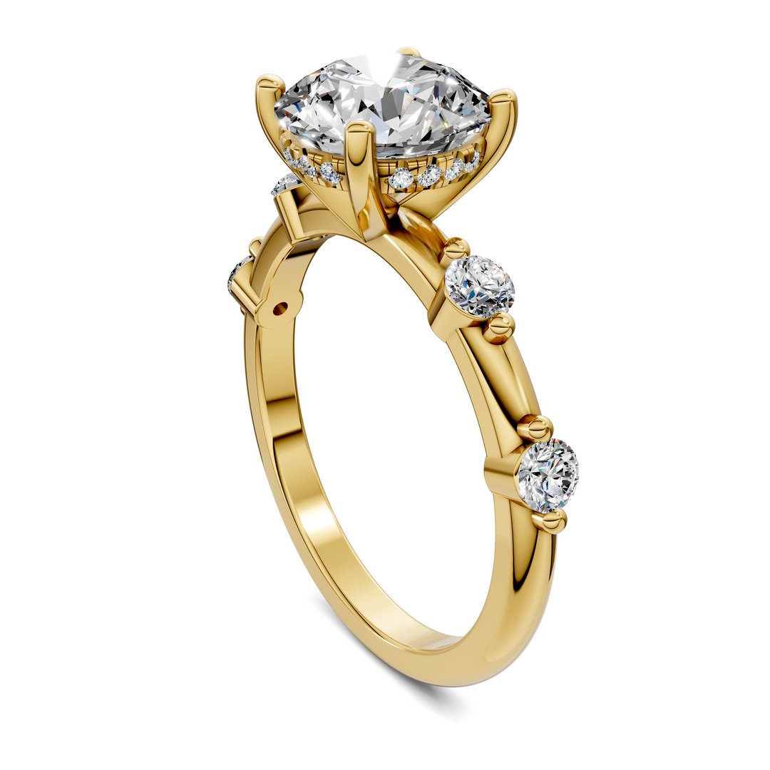 Serena Hidden Halo Accent Ring