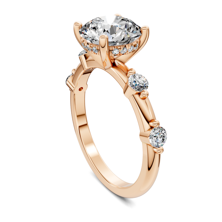 Serena Hidden Halo Accent Ring