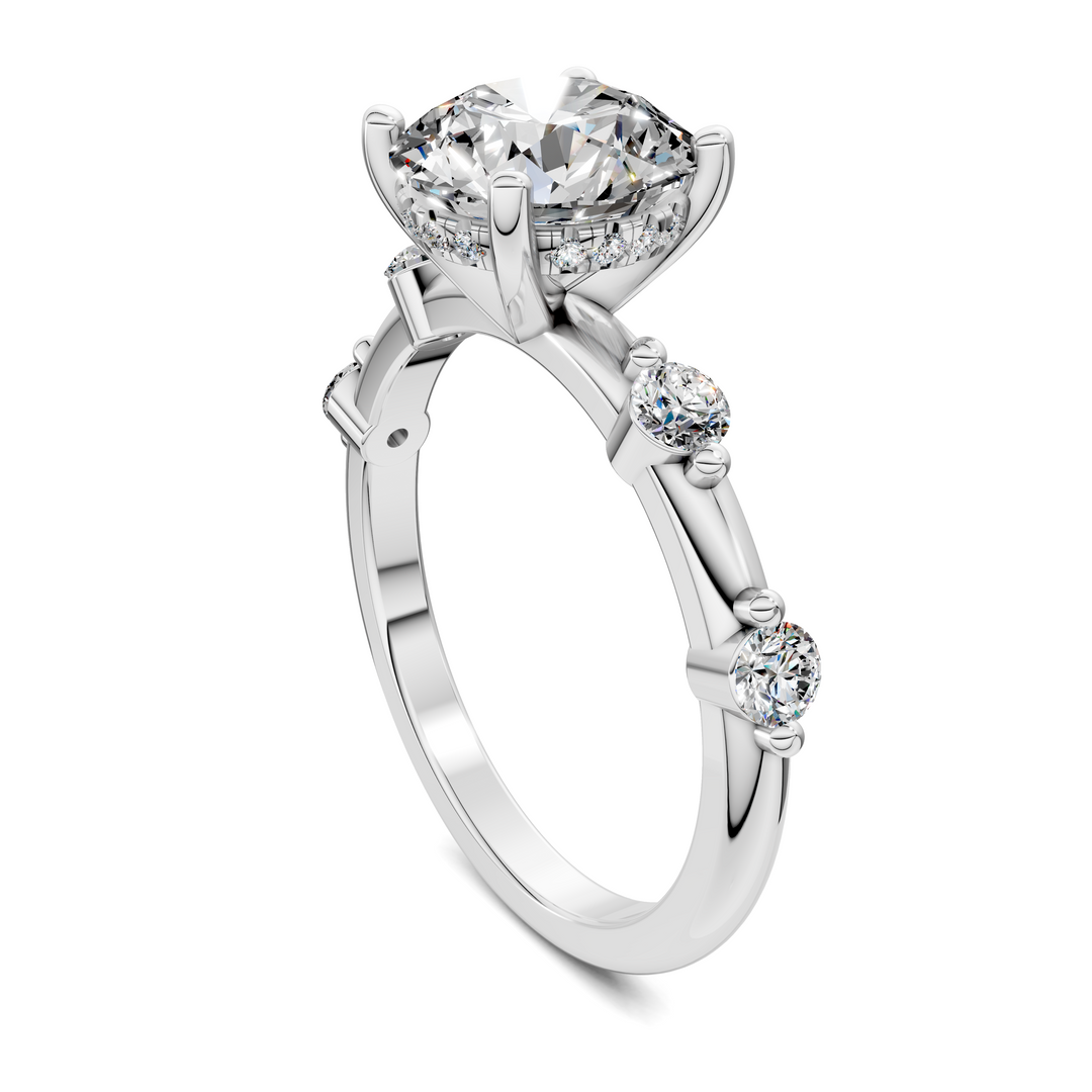 Serena Hidden Halo Accent Ring