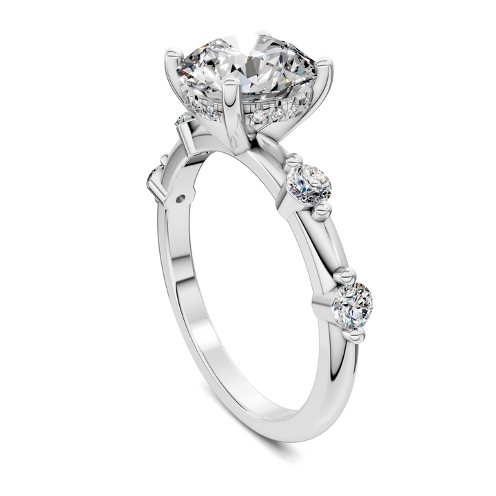 Serena Hidden Halo Accent Ring