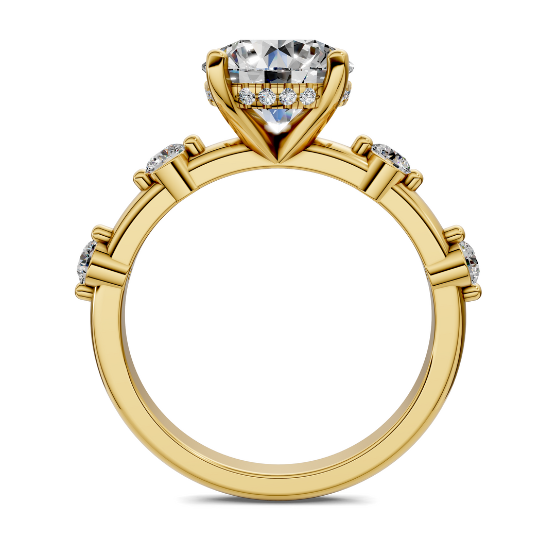 Serena Hidden Halo Accent Ring