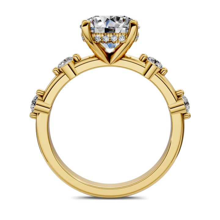 Serena Hidden Halo Accent Ring