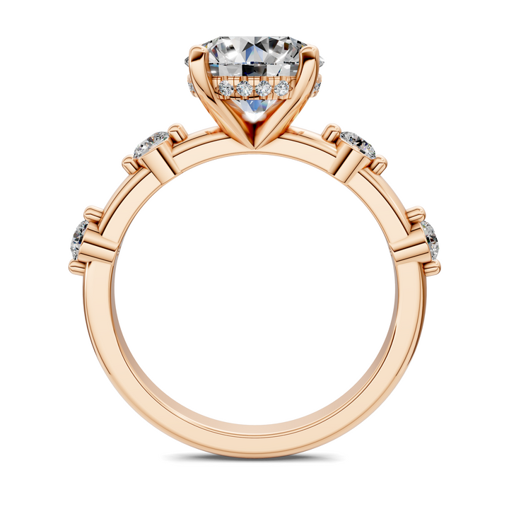 Serena Hidden Halo Accent Ring Setting