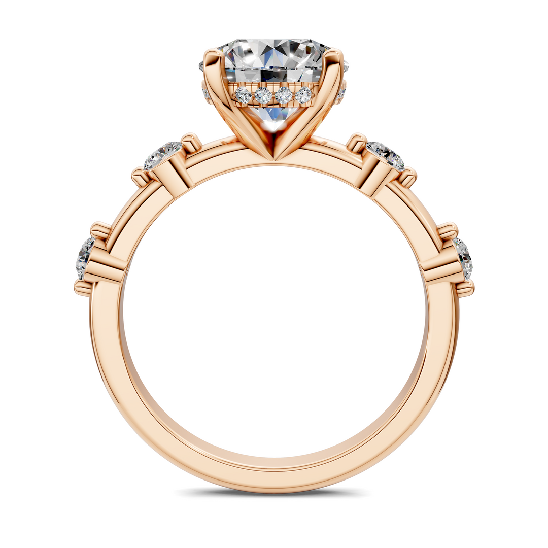 Serena Hidden Halo Accent Ring