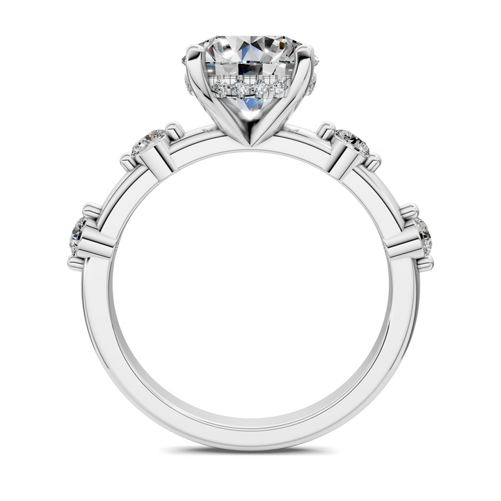 Serena Hidden Halo Accent Ring Setting