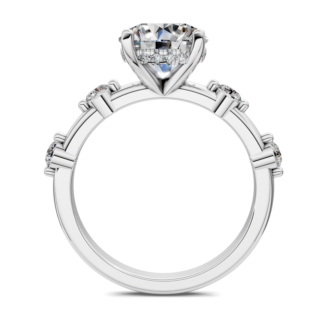 Serena Hidden Halo Accent Ring