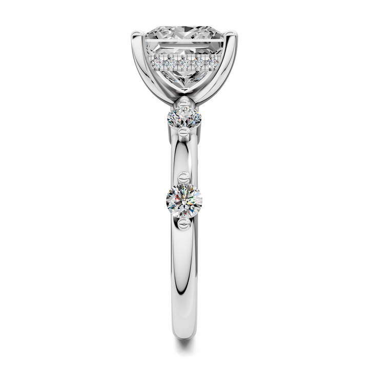 Serena Hidden Halo Accent Ring Setting