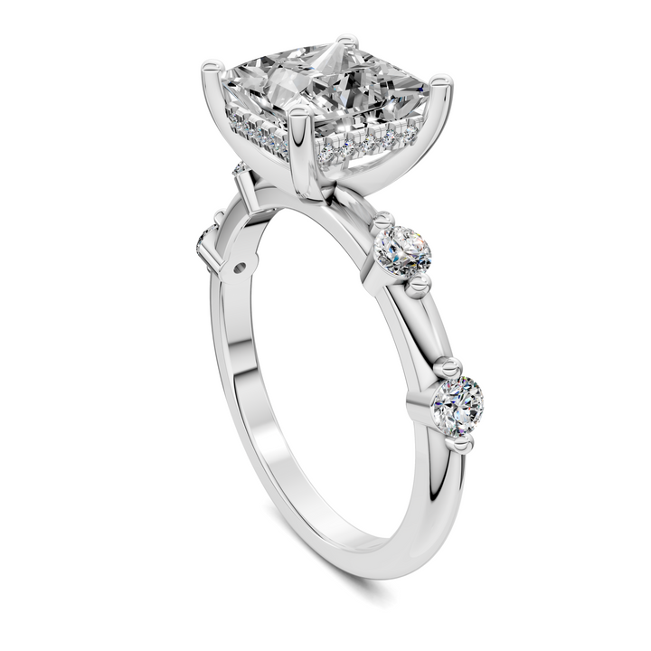 Serena Hidden Halo Accent Ring Setting